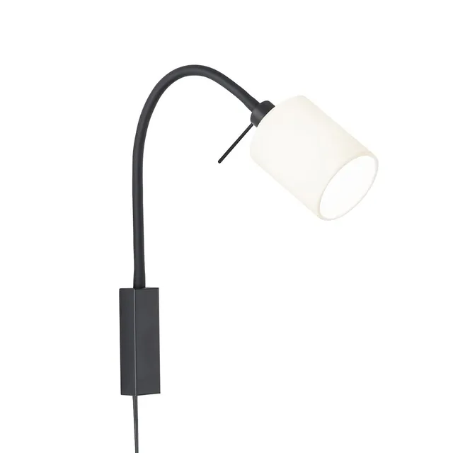 fischer-honsel-maui-wandspot-flex-bettleuchte-sandschwarz-leinen-wei-ausladung-3 image 1