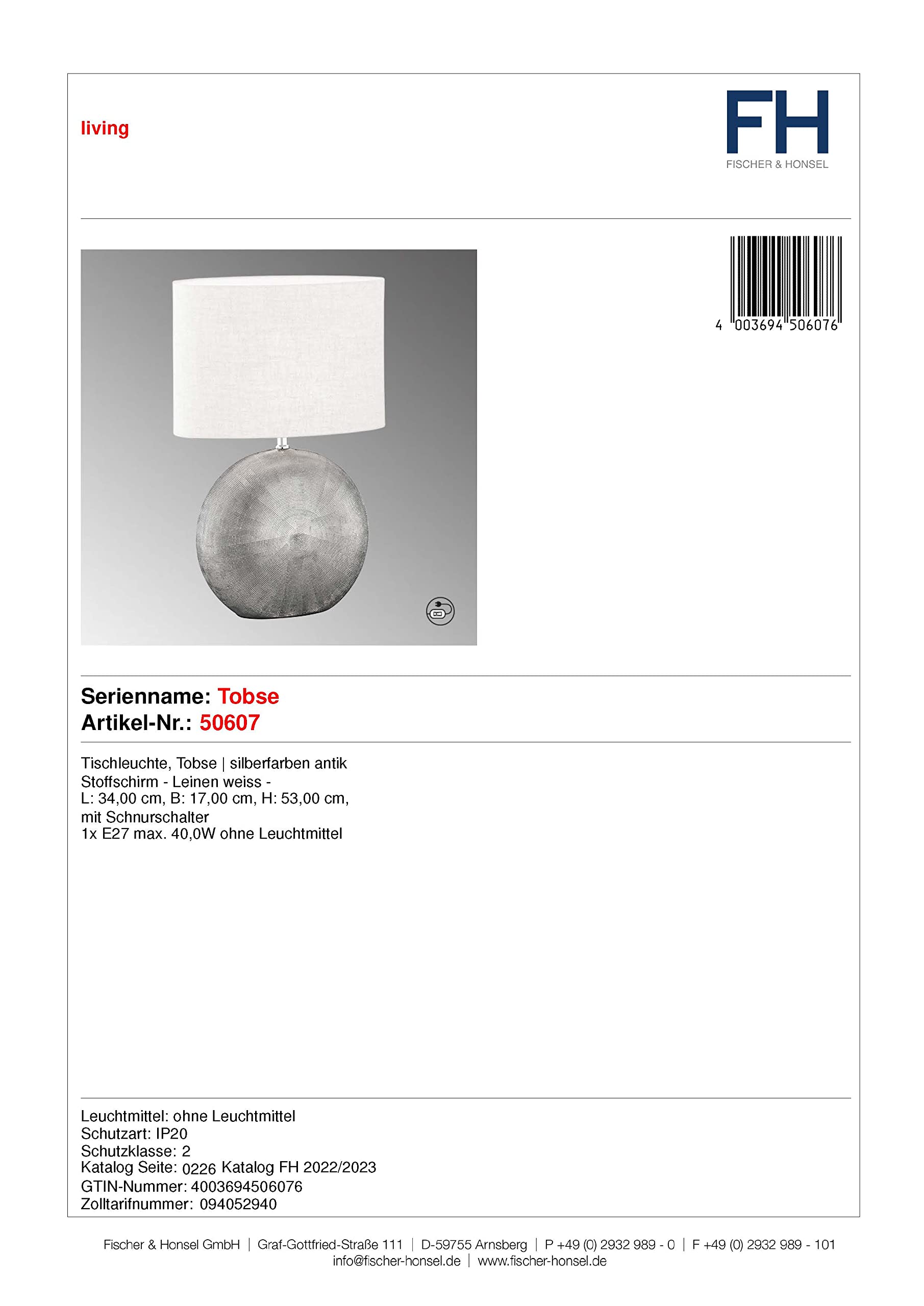 fischer-honsel-tobse-tischleuchte-53-cm-keramik-silber-antik-leinenwei image 5