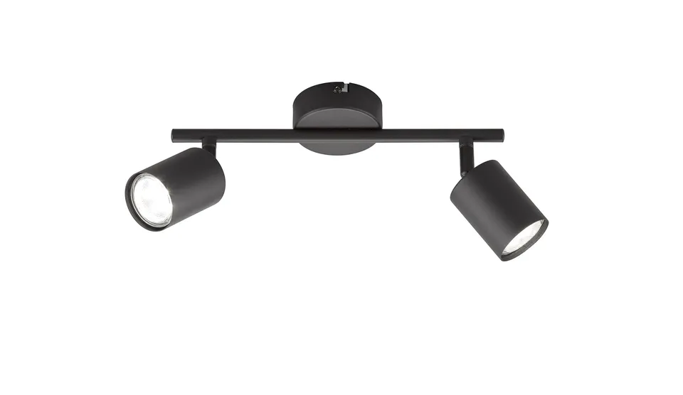 fischer-honsel-vano-decken-spot-sandschwarz-2x-gu10 image 1
