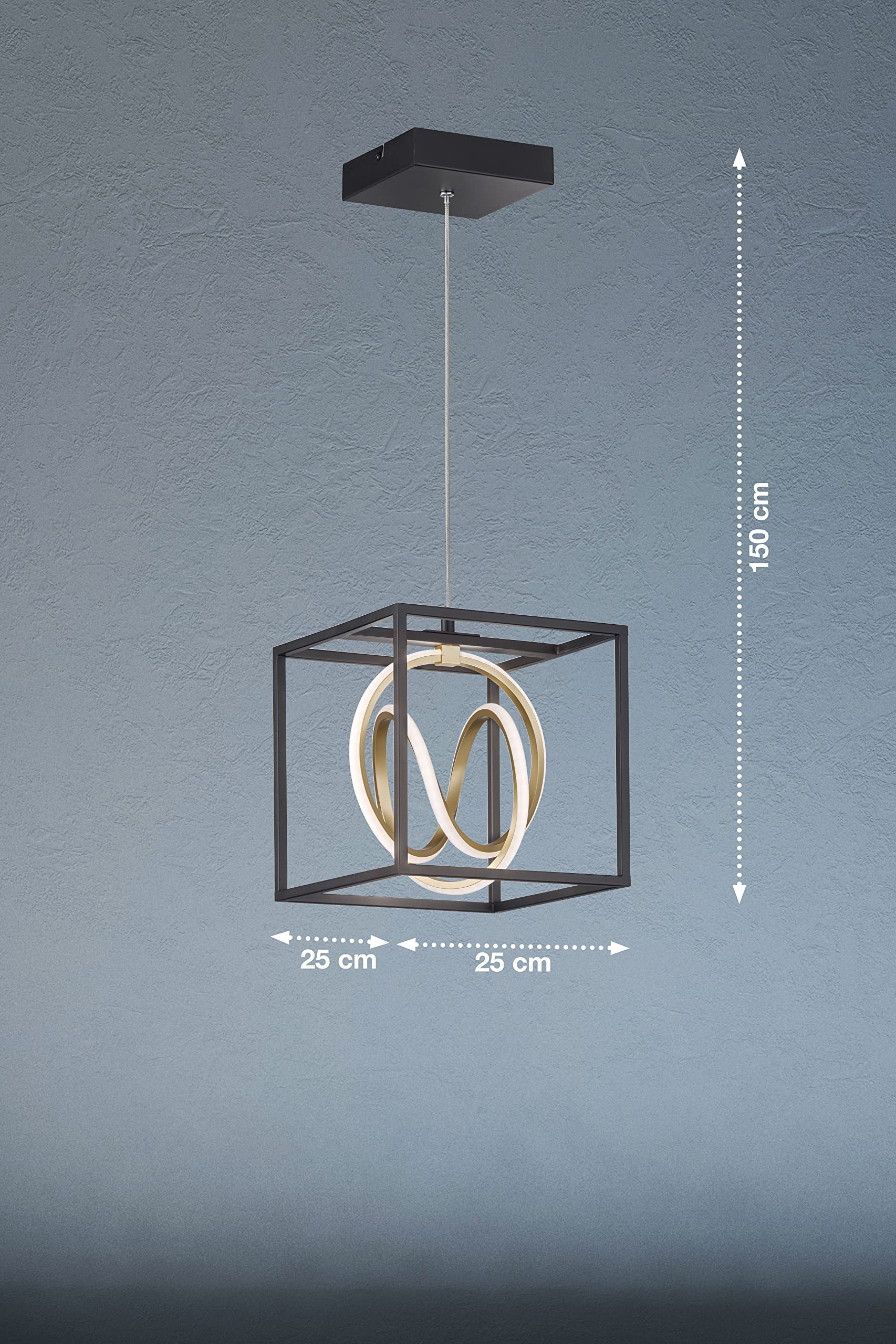 fischer-honsel-gisi-led-pendelleuchte-schwarz-gold-dimmbar-cct image 2