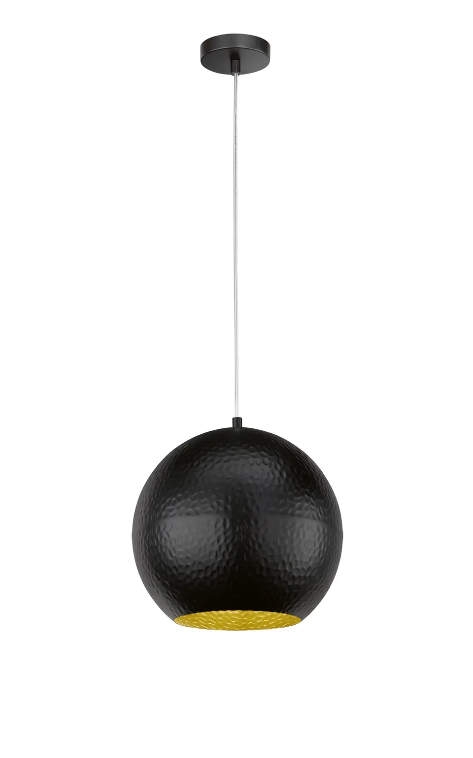fischer-honsel-mylon-pendelleuchte-30-cm-schwarz-gold-e27 image 1