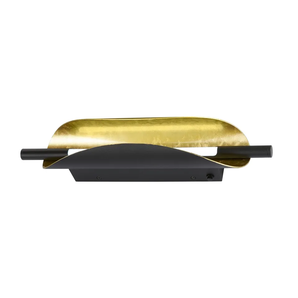 fischer-honsel-skal-wandleuchte-schwarz-gold-42-cm-dimmbar-3x-cct-led image 1