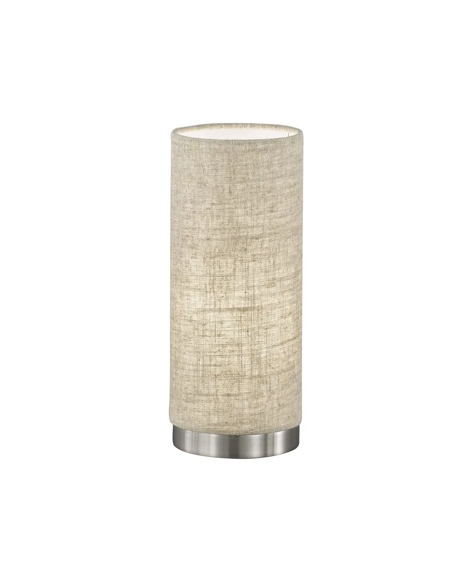 fischer-honsel-thor-tischlampe-10cm-beige-nickelfarben-e14 image 1