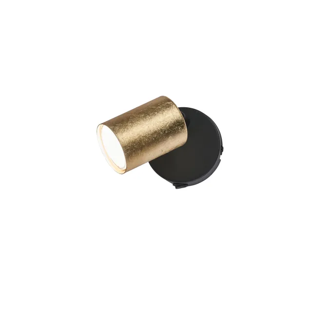 fischer-honsel-vano-wandleuchte-spot-sandschwarz-gold-gu10 image 1
