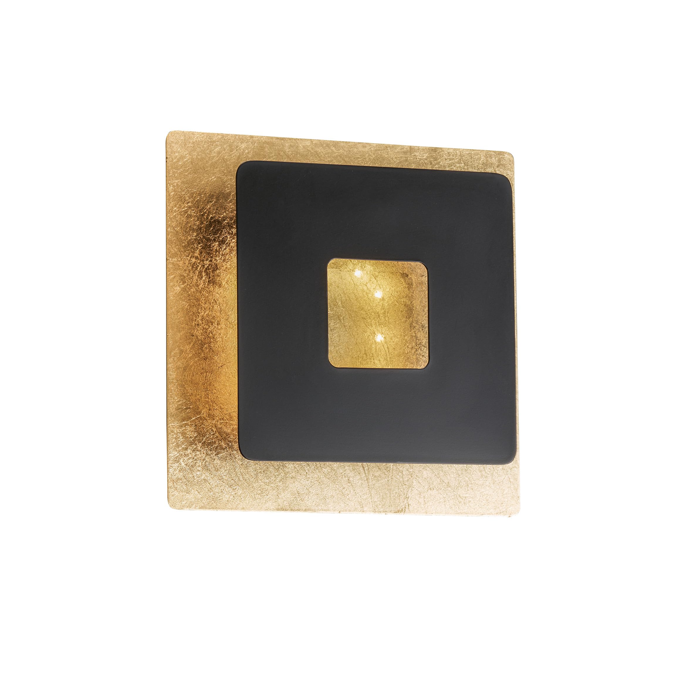fischer-honsel-hennes-wandleuchte-blattgoldfarben-sandschwarz-led-7w-3000k image 1