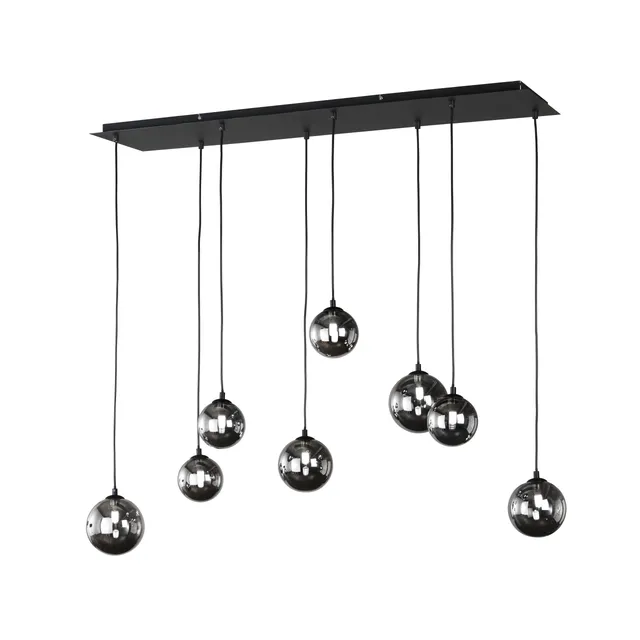 fischer-honsel-bala-g9-pendelleuchte-sandschwarz-rauchglas-115-cm-8-flammig image 1