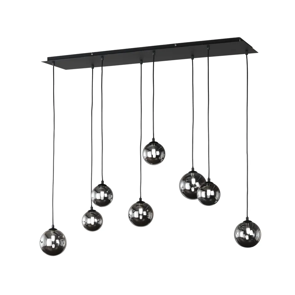 fischer-honsel-bala-g9-pendelleuchte-sandschwarz-rauchglas-115-cm-8-flammig image 1