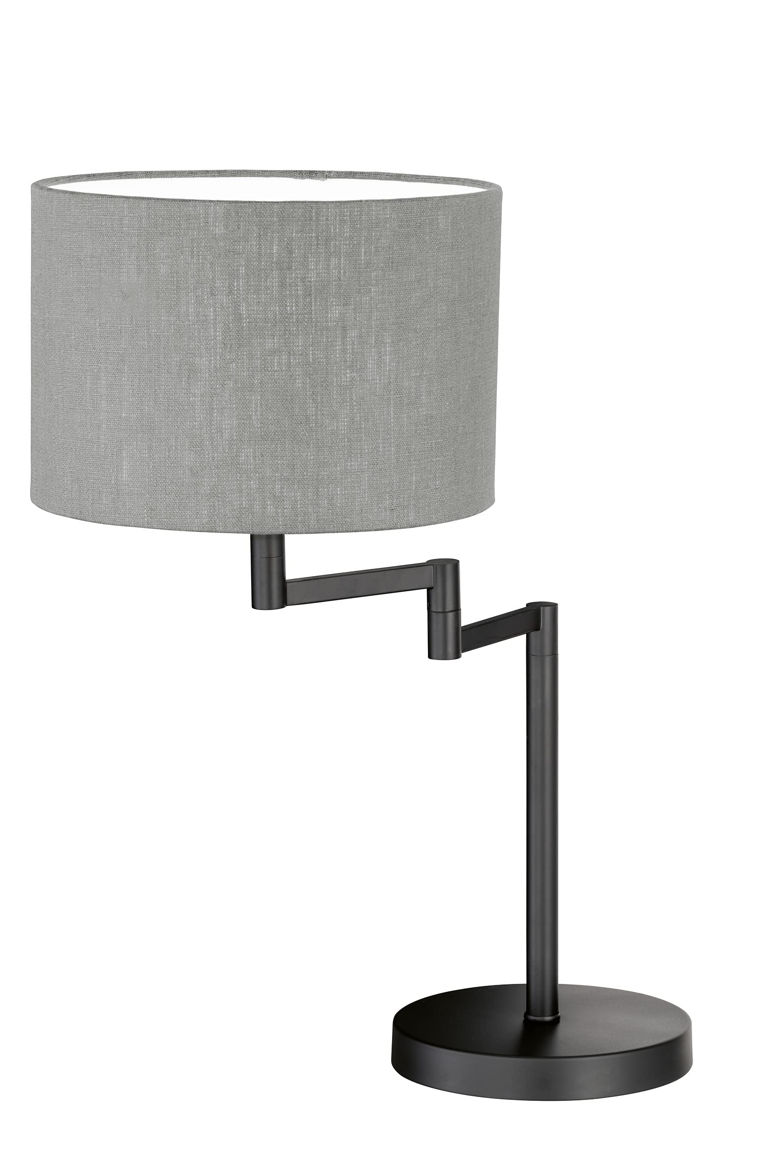 fischer-honsel-rota-tischleuchte-e27-sandschwarz-grau-30cm image 1