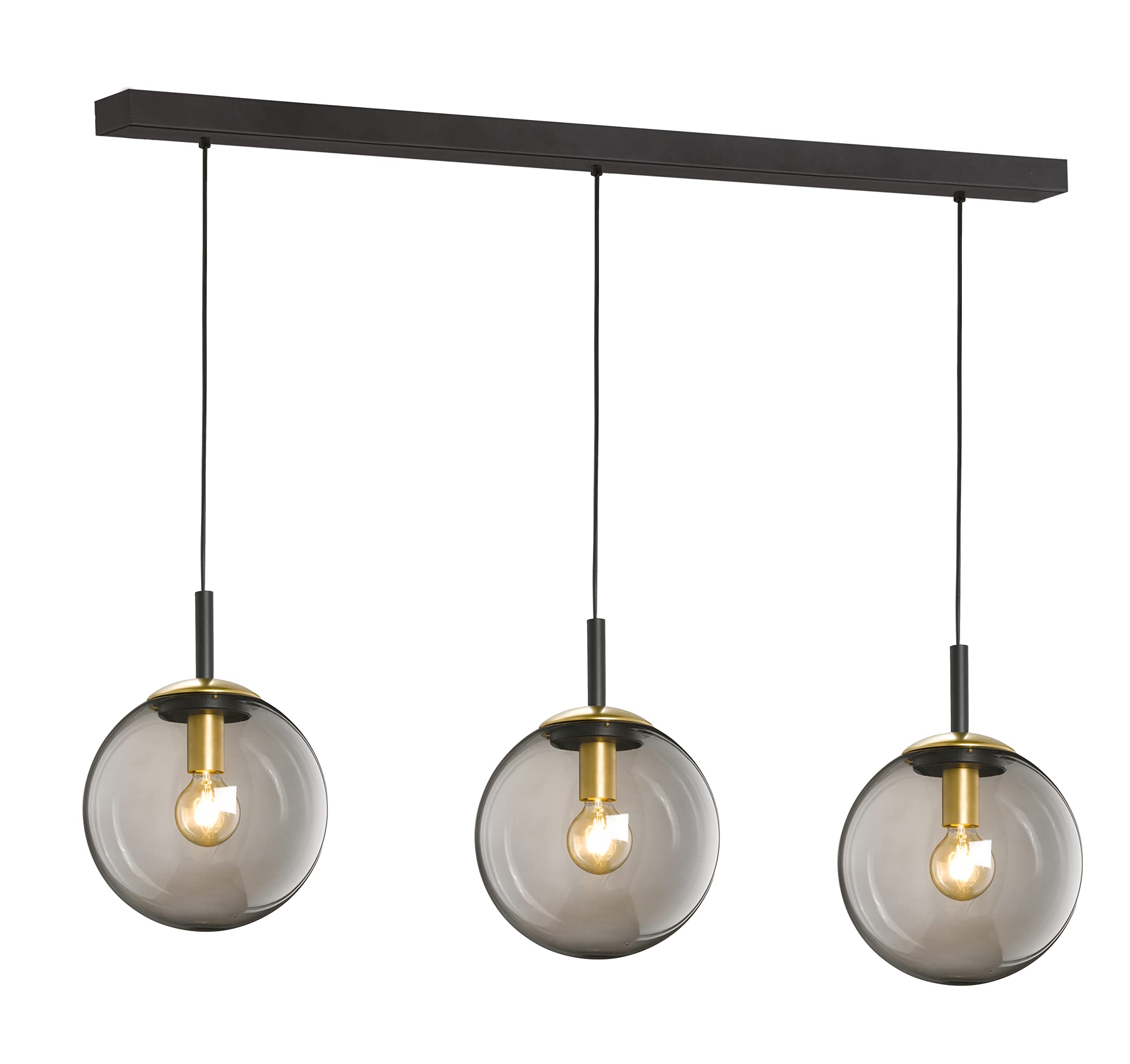 fischer-honsel-dini-pendelleuchte-3-flammig-schwarz-altmessing-rauchglas image 1