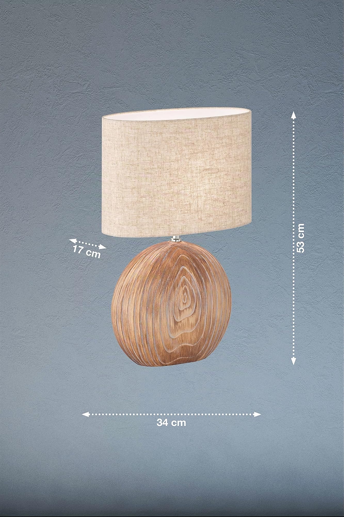 fischer-honsel-tobse-tischleuchte-holzfarben-leinen-sandfarben image 2