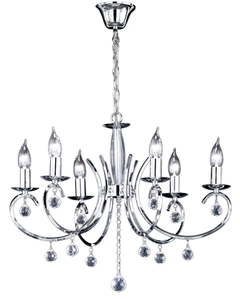 fischer-honsel-krone-kronleuchter-6x-e14-chrom-62-cm-glasbehang image 1