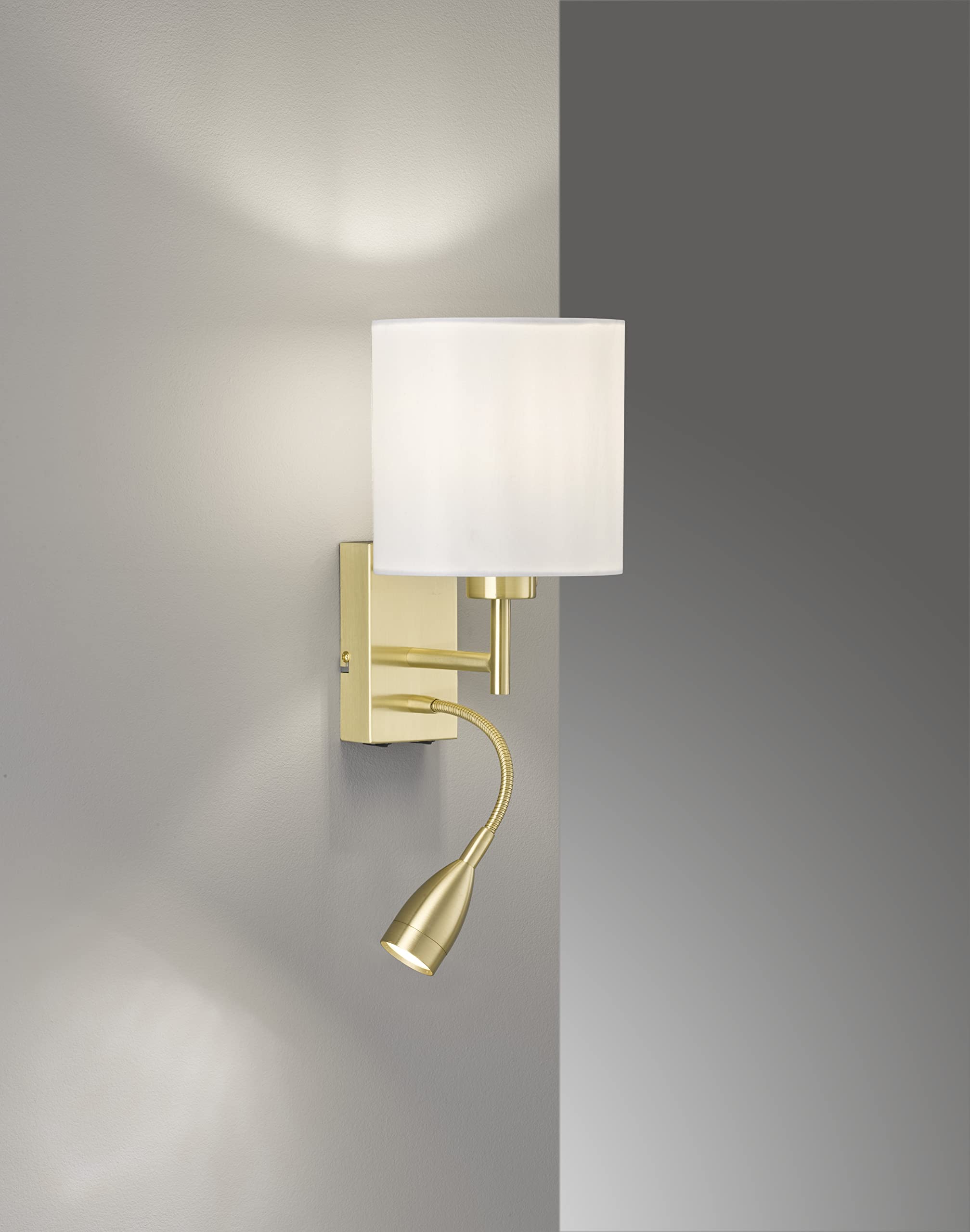 fischer-honsel-dreamer-wandleuchte-mit-led-lesearm-wei-messing image 2