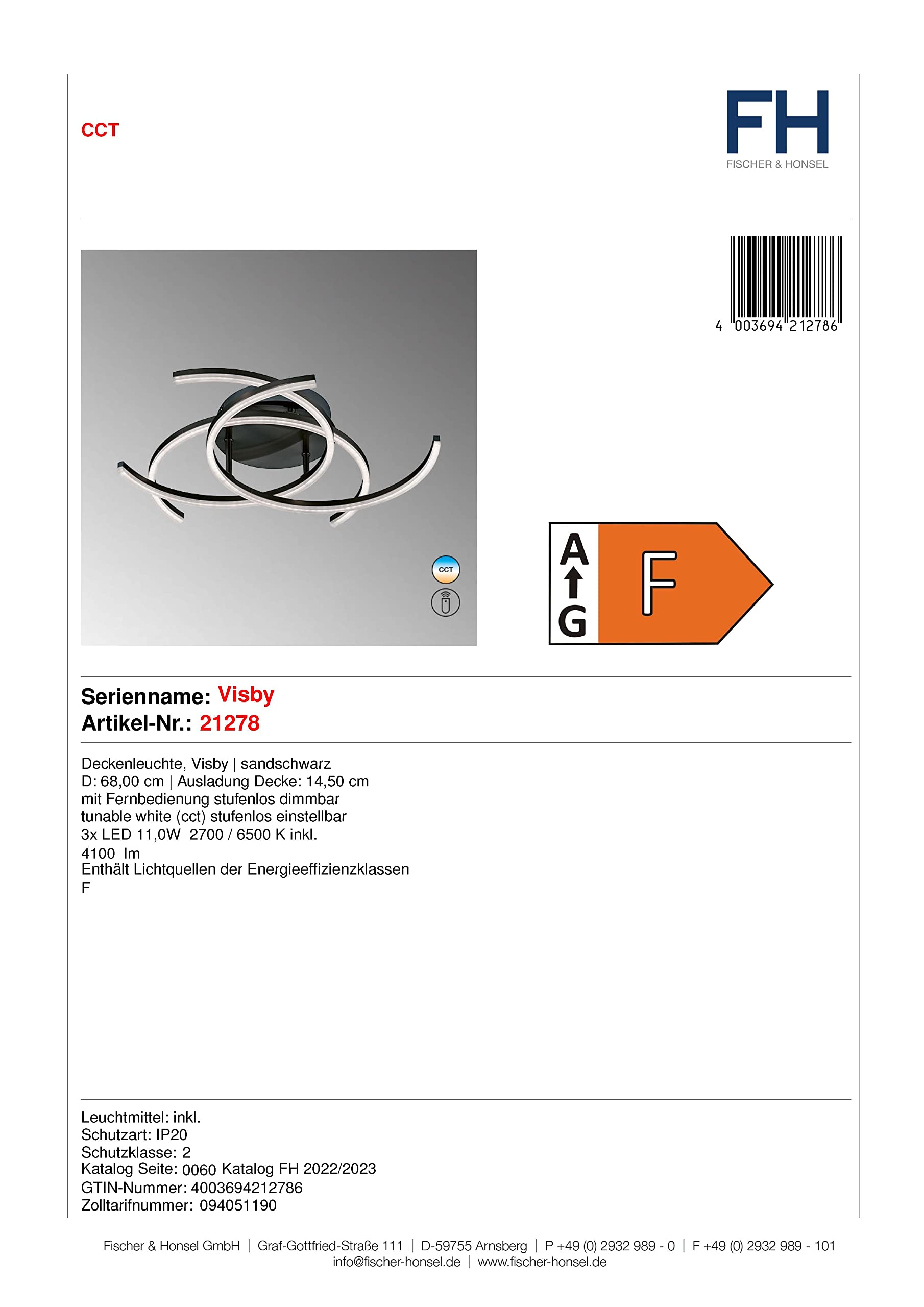 fischer-honsel-visby-deckenleuchte-sandschwarz-d-68-cm-4100-lm-fernbedienung image 4