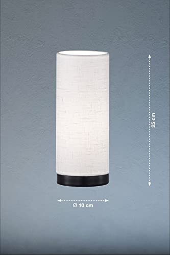 fischer-honsel-thor-tischleuchte-sandschwarz-mit-wei-em-leinen-schirm-e14 image 5