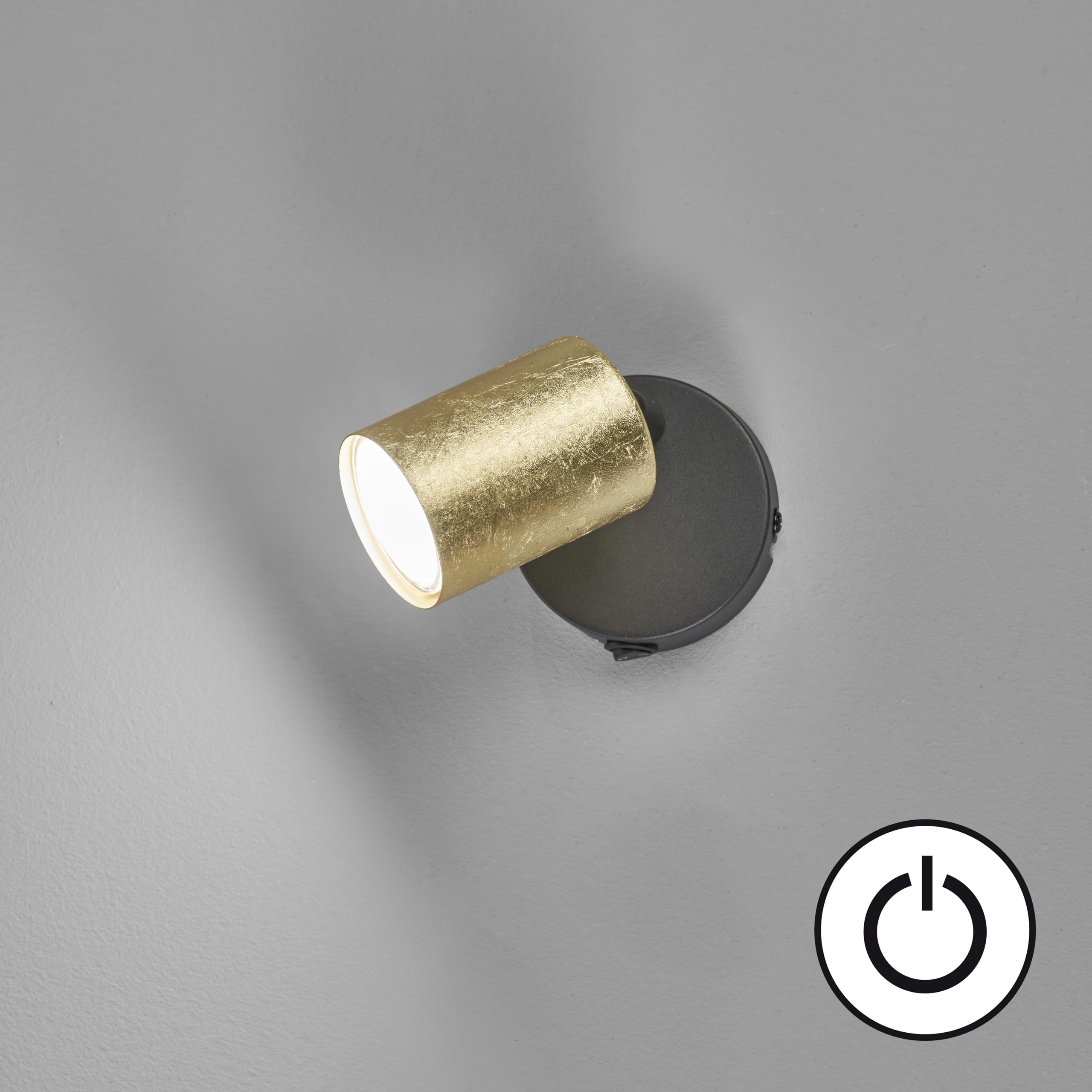 fischer-honsel-vano-wandleuchte-spot-sandschwarz-gold-gu10 image 2