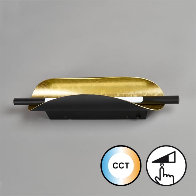 fischer-honsel-skal-wandleuchte-schwarz-gold-42-cm-dimmbar-3x-cct-led image 4