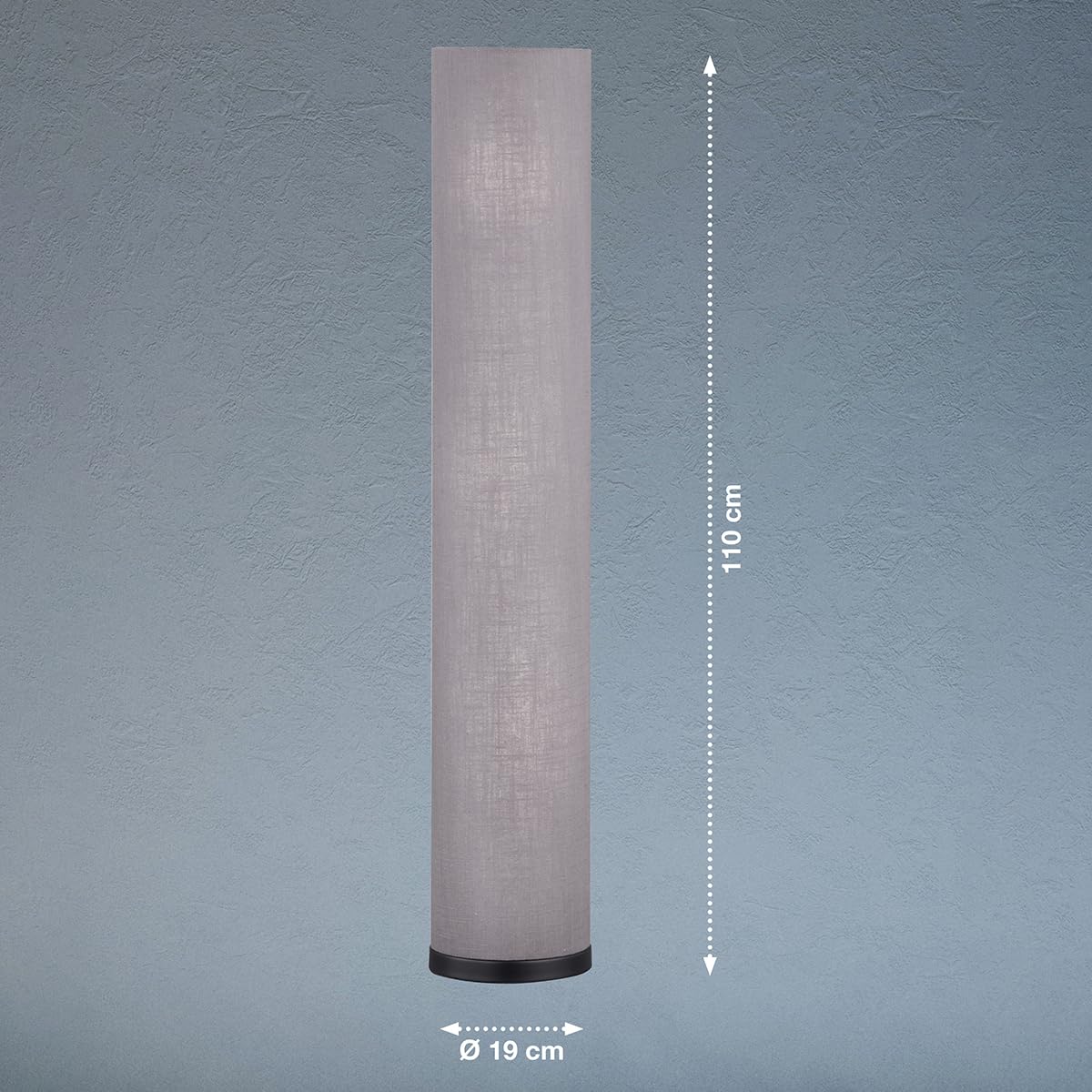 fischer-honsel-thor-stehleuchte-sandschwarz-stoffschirm-grau-leinen-h-110-cm-3x- image 2