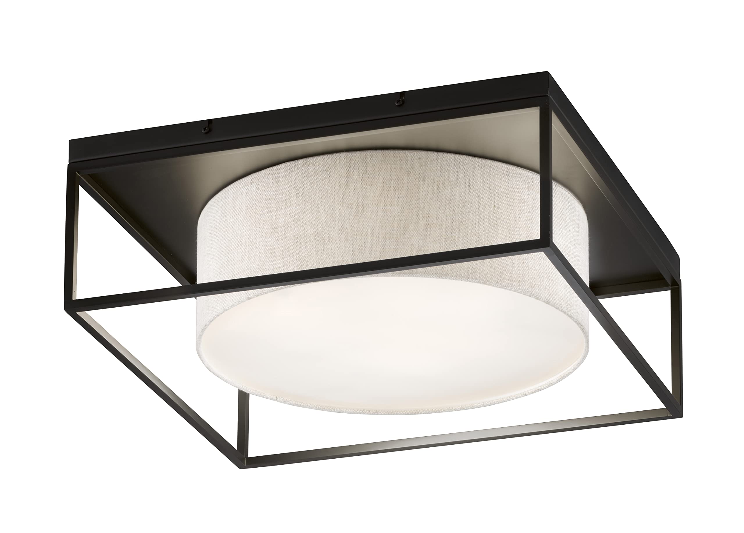 fischer-honsel-carre-deckenleuchte-70x70-cm-sandschwarz-leinen image 1