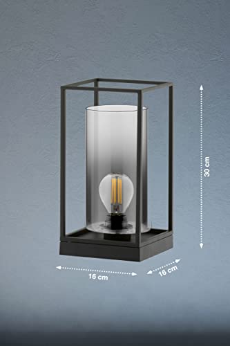fischer-honsel-samu-tischleuchte-sandschwarz-rauchglas-16x16x30-cm-e27 image 6