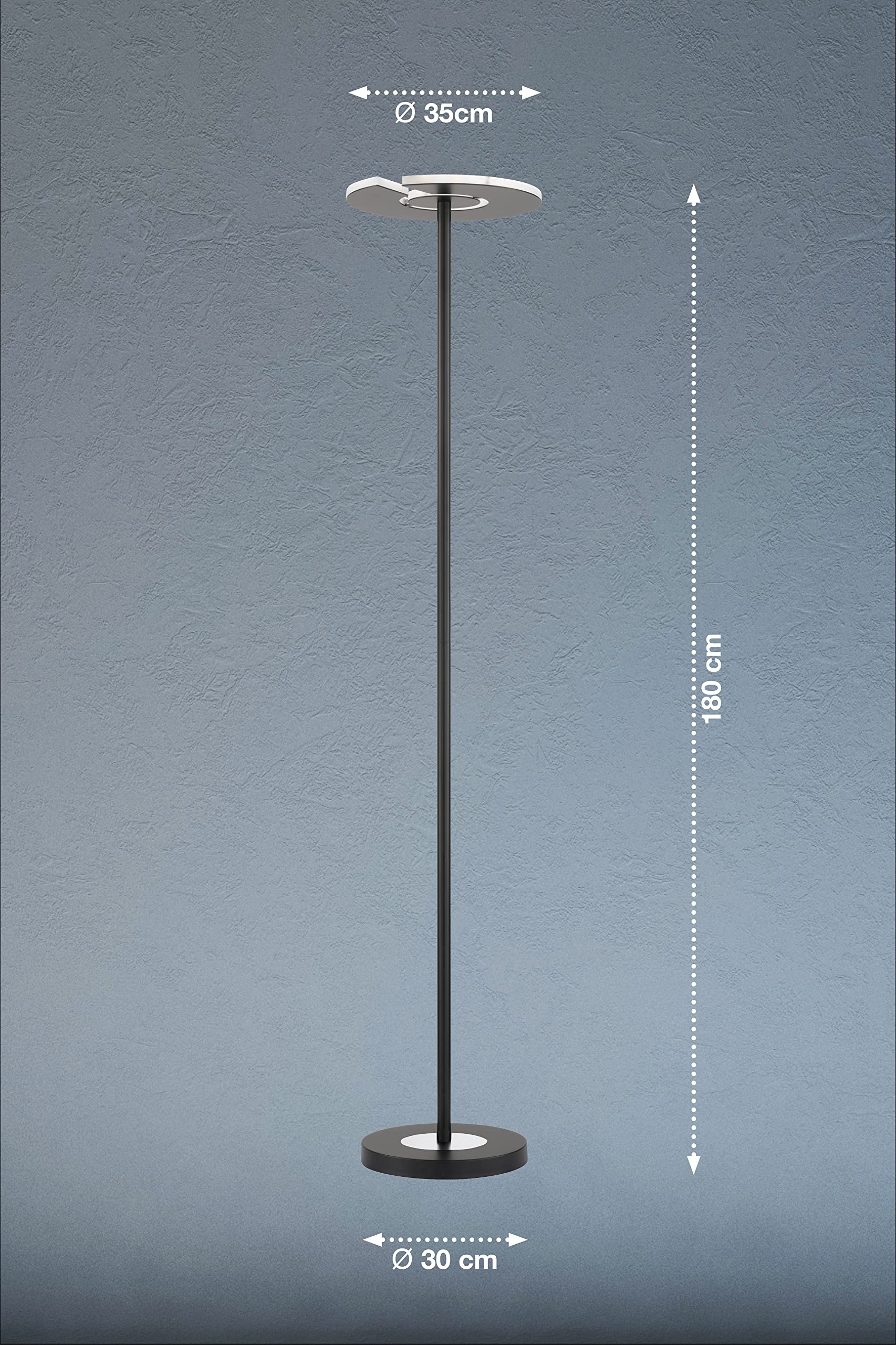 fischer-honsel-dent-stehleuchte-schwarz-matt-180-cm-dimmbar-cct image 2