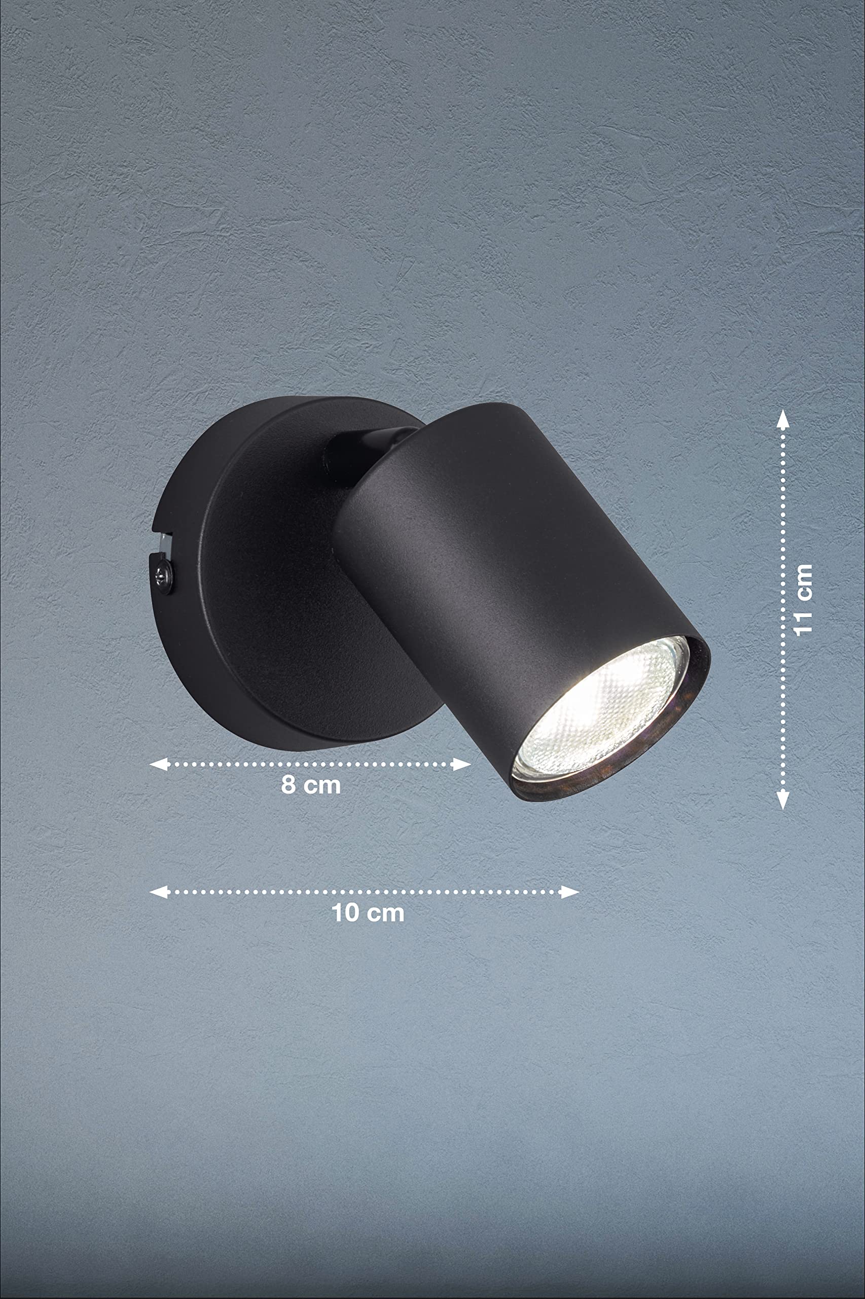 fischer-honsel-vano-wandleuchte-sandschwarz-gu10-8x11cm image 3