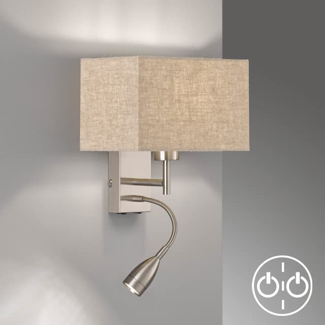 fischer-honsel-dream-30320-wandleuchte-nickel-leinen-mit-lesearm-e27 image 5