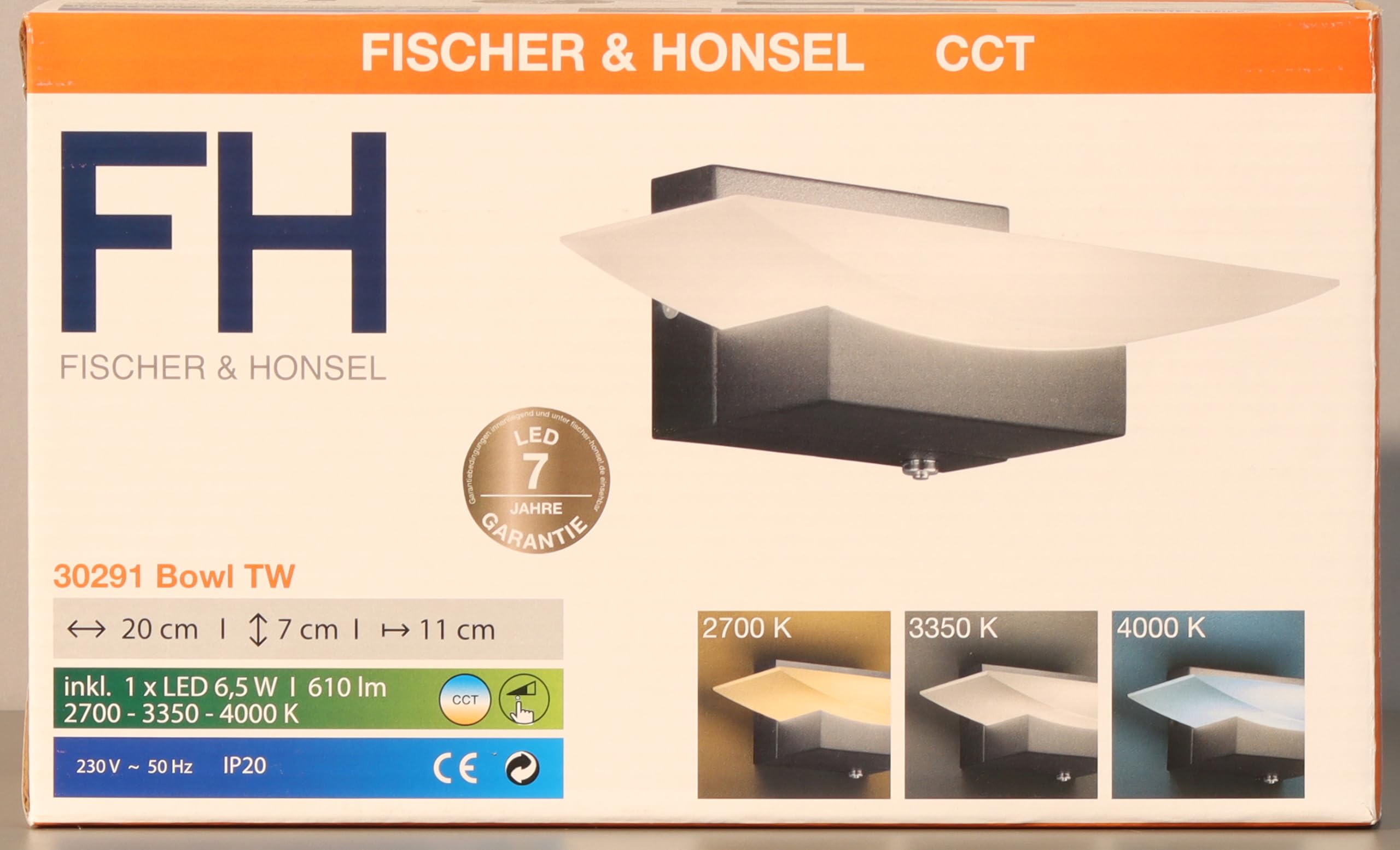 fischer-honsel-bowl-tw-led-wandleuchte-sandschwarz-matt-dimmbar-cct image 5