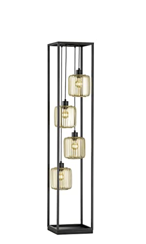 fischer-honsel-stehleuchte-4x-e27-sandschwarz-gold-ohne-leuchtmittel image 5