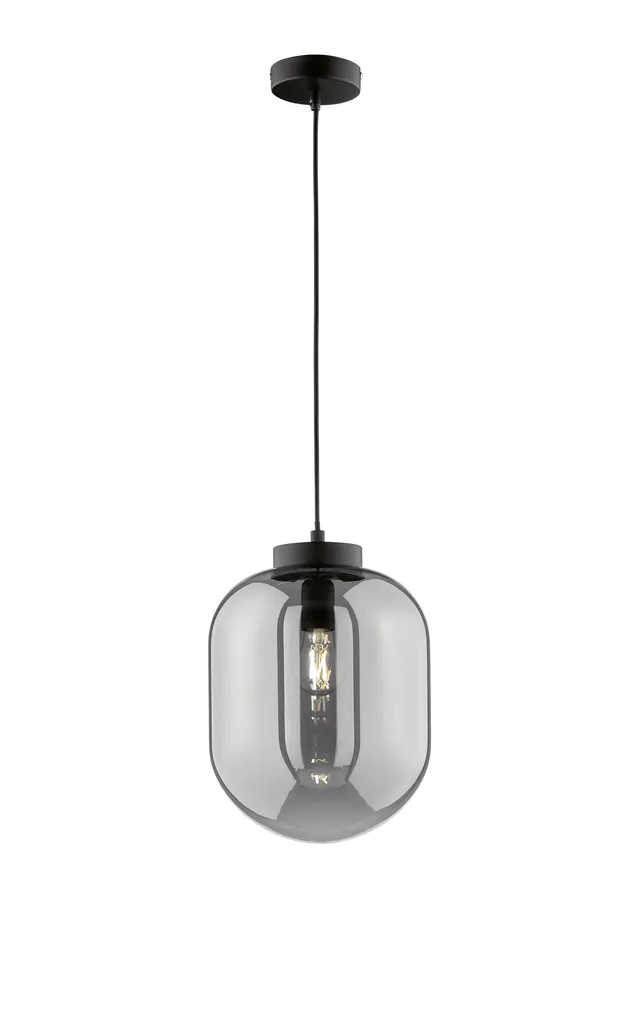 fischer-honsel-regi-60710-pendelleuchte-rauchglas-schwarz-matt-e27 image 1