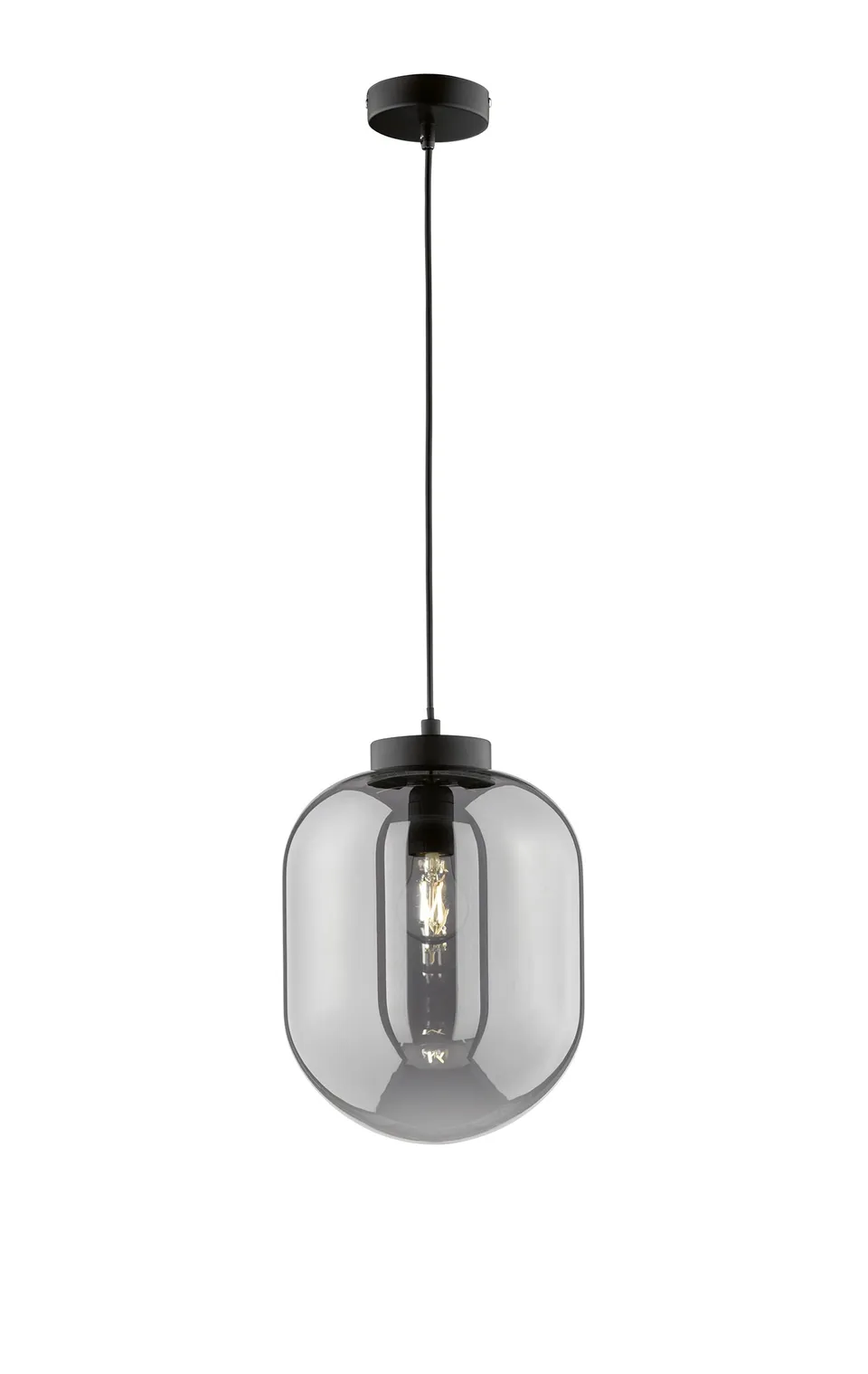 fischer-honsel-regi-60710-pendelleuchte-rauchglas-schwarz-matt-e27 image 1