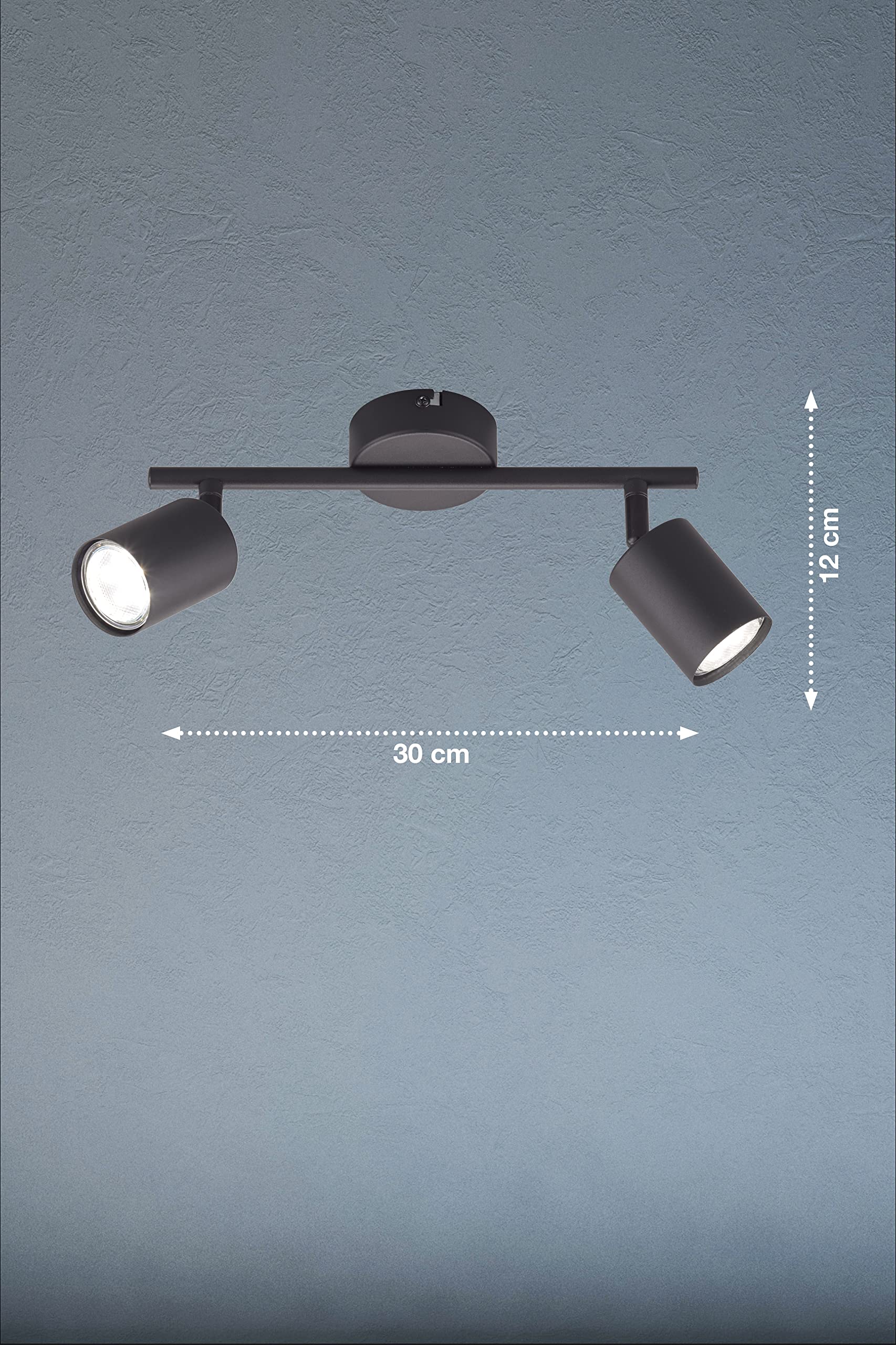 fischer-honsel-vano-decken-spot-sandschwarz-2x-gu10 image 2