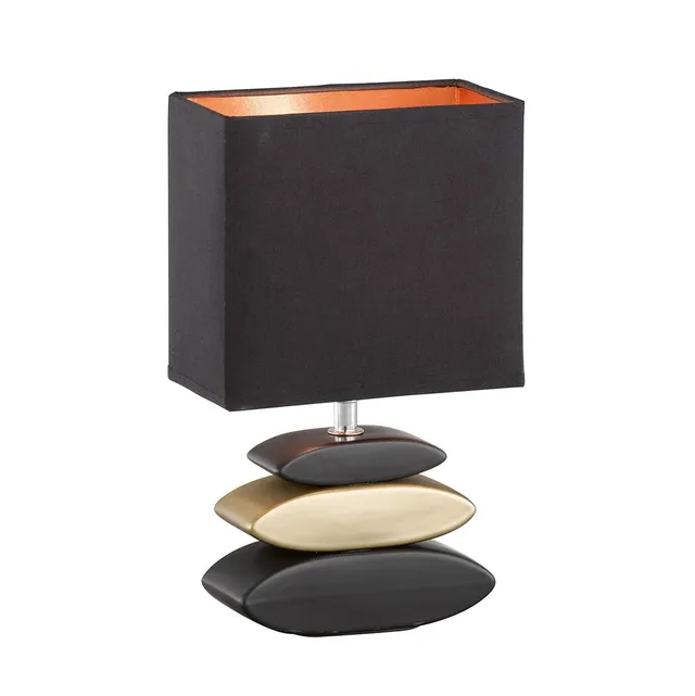 fischer-honsel-liner-tischleuchte-e14-schwarz-gold-17x10x29cm image 1