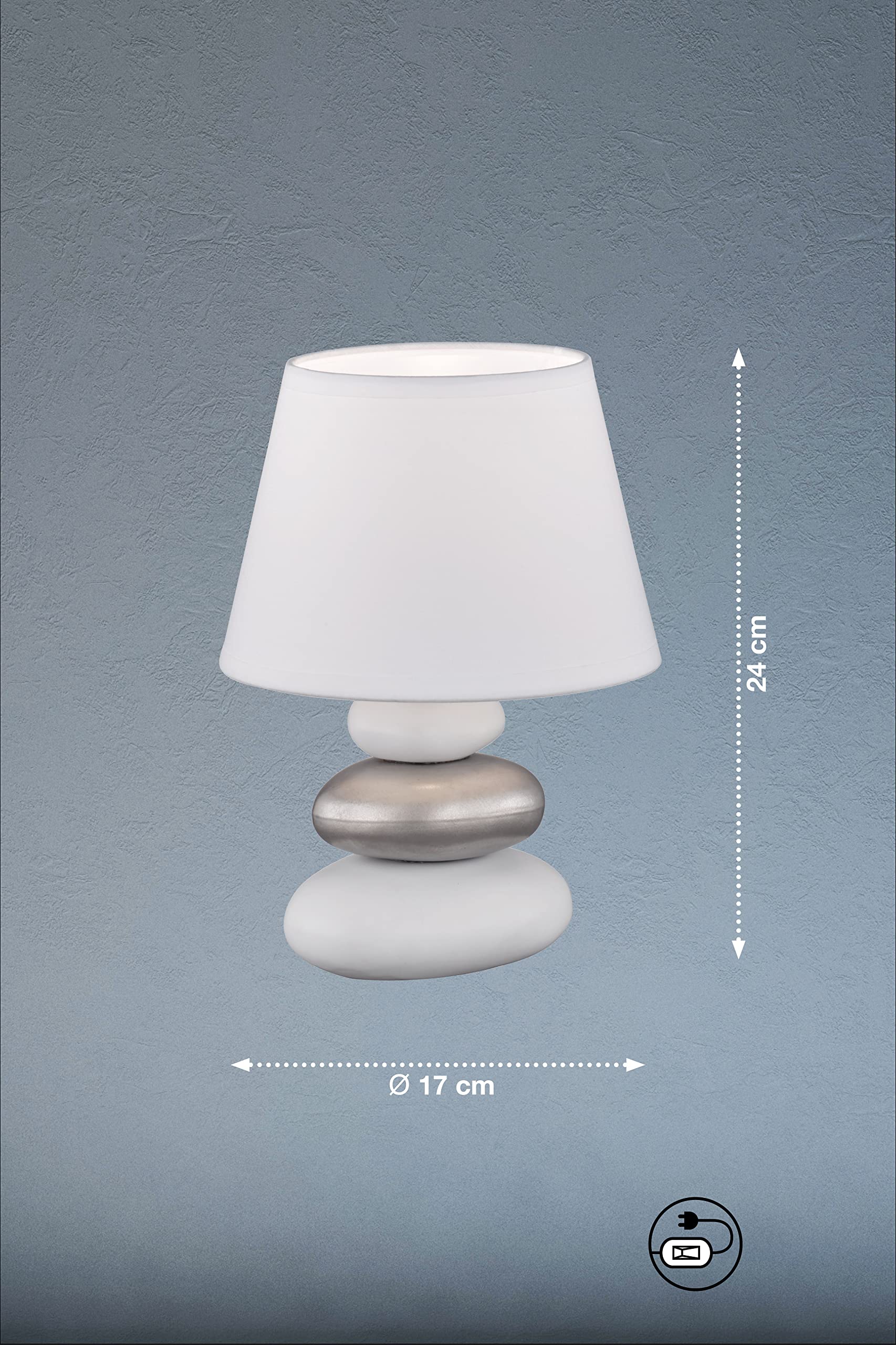 fischer-honsel-pibe-tischleuchte-keramik-stein-optik-wei-silber-e14-17-cm image 3