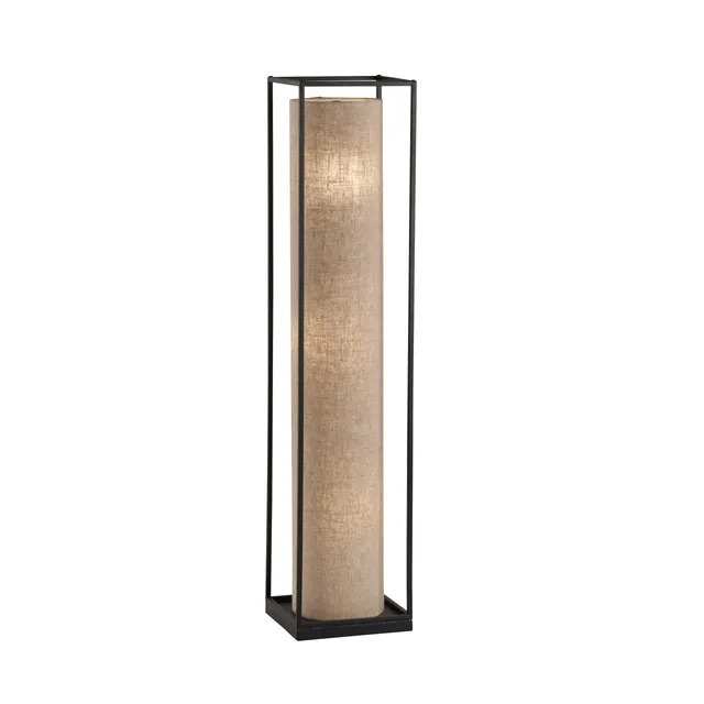 fischer-honsel-thor-stehleuchte-sandschwarz-schirm-sandfarben-leinen-114-5-cm image 1