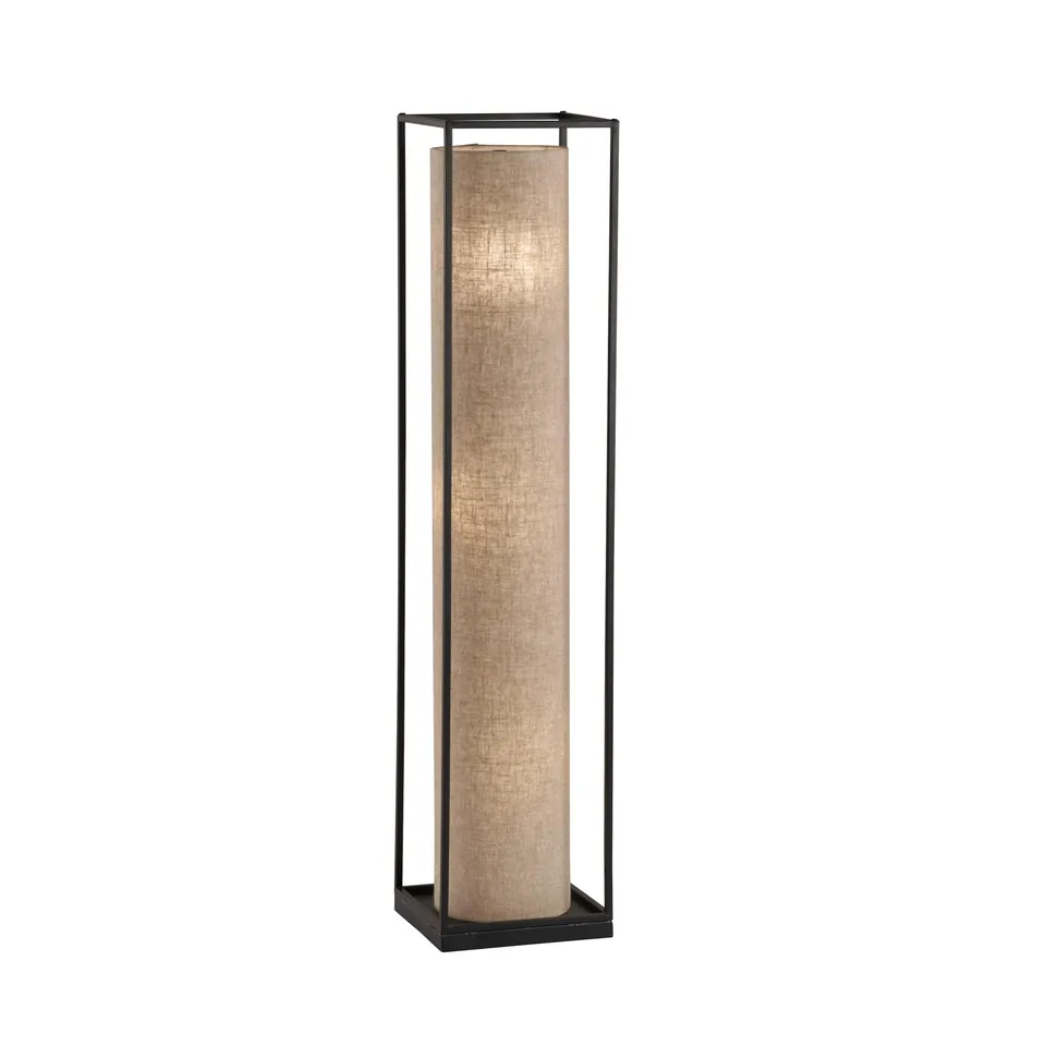 fischer-honsel-thor-stehleuchte-sandschwarz-schirm-sandfarben-leinen-114-5-cm image 1