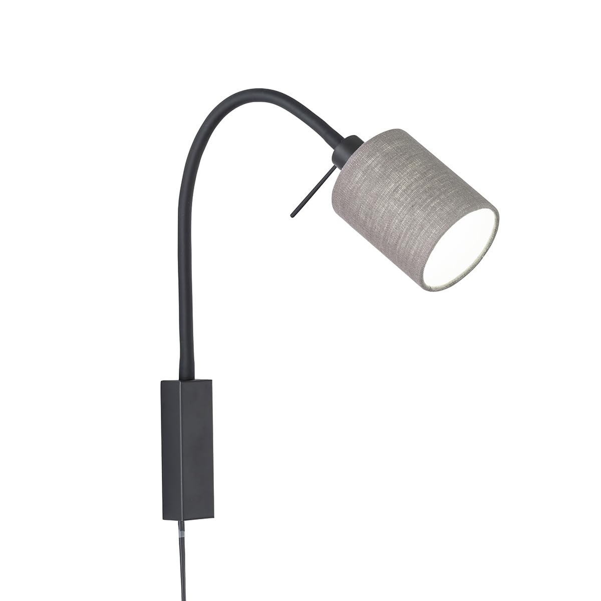 fischer-honsel-maui-wandspot-flex-bettleuchte-sandschwarz-leinen-grau-ausladung- image 1
