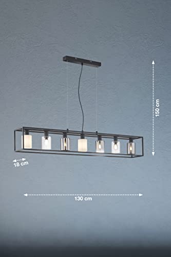 fischer-honsel-iska-pendelleuchte-sandschwarz-rauchglas-7-flammig image 6